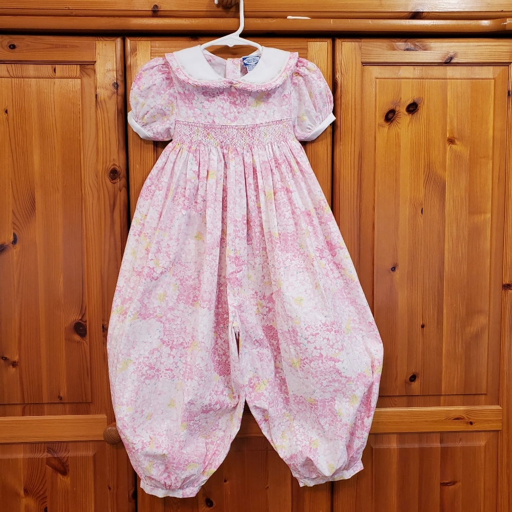 Vtg Carriage Boutique floral bubble romper 4